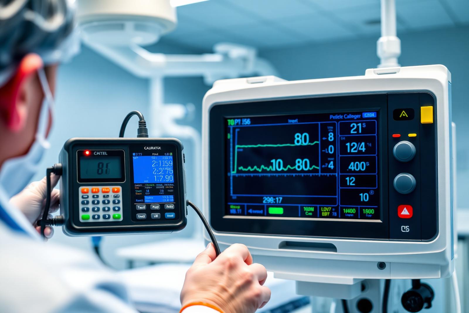 Medical device calibration with digital meter
